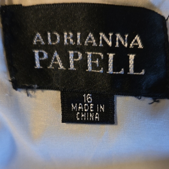 Adrianna Papell Blue Pink Floral Sheath Dress with Scoop Neck - Picture 3 of 3